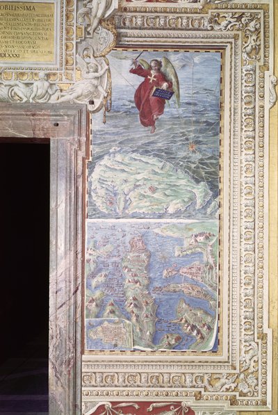 Map of Malta (detail) by Italian School